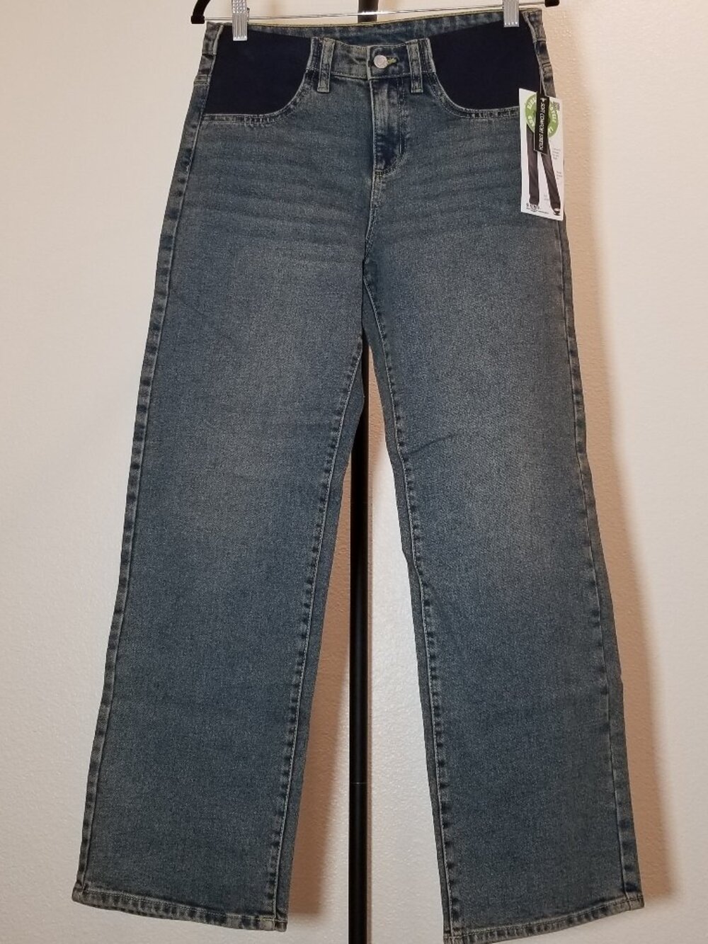 S.O.N.G. Maternity Small Jeans Under Belly 90s Style Straight Boho Festival